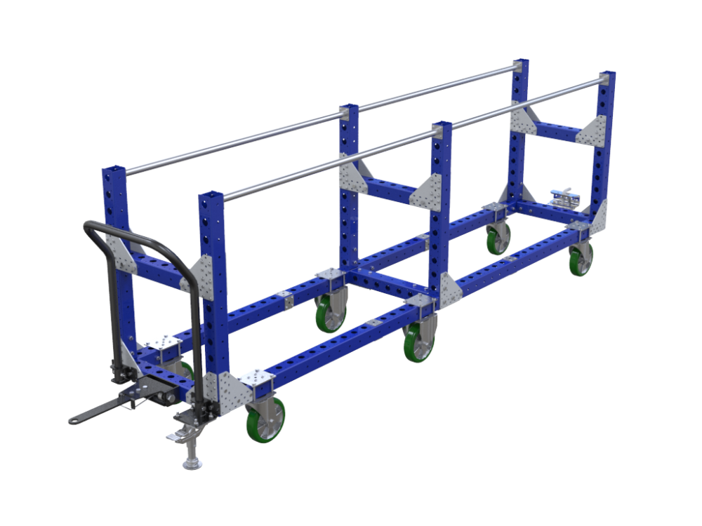 Large FlexQube crankshaft cart with tow bar