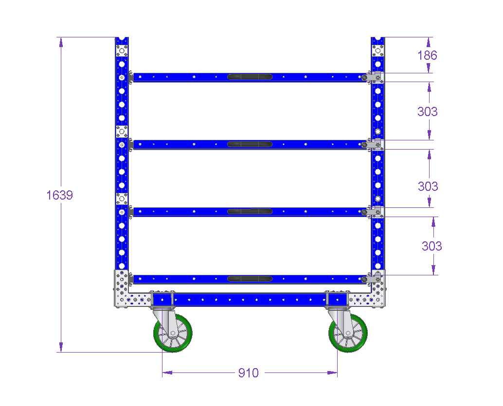 Extendable Shelf Cart - 1400 x 840 mm