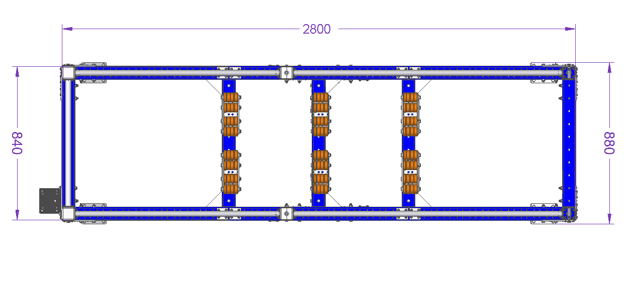 Zylinderwagen – 2800 × 840 mm