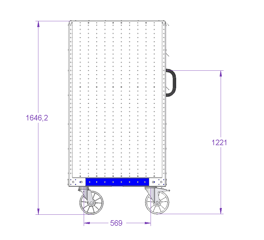 Shelf cart for cardboard – 1240 x 820 mm