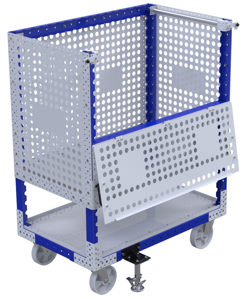 Modular & industrial material handling bin cart by FlexQube