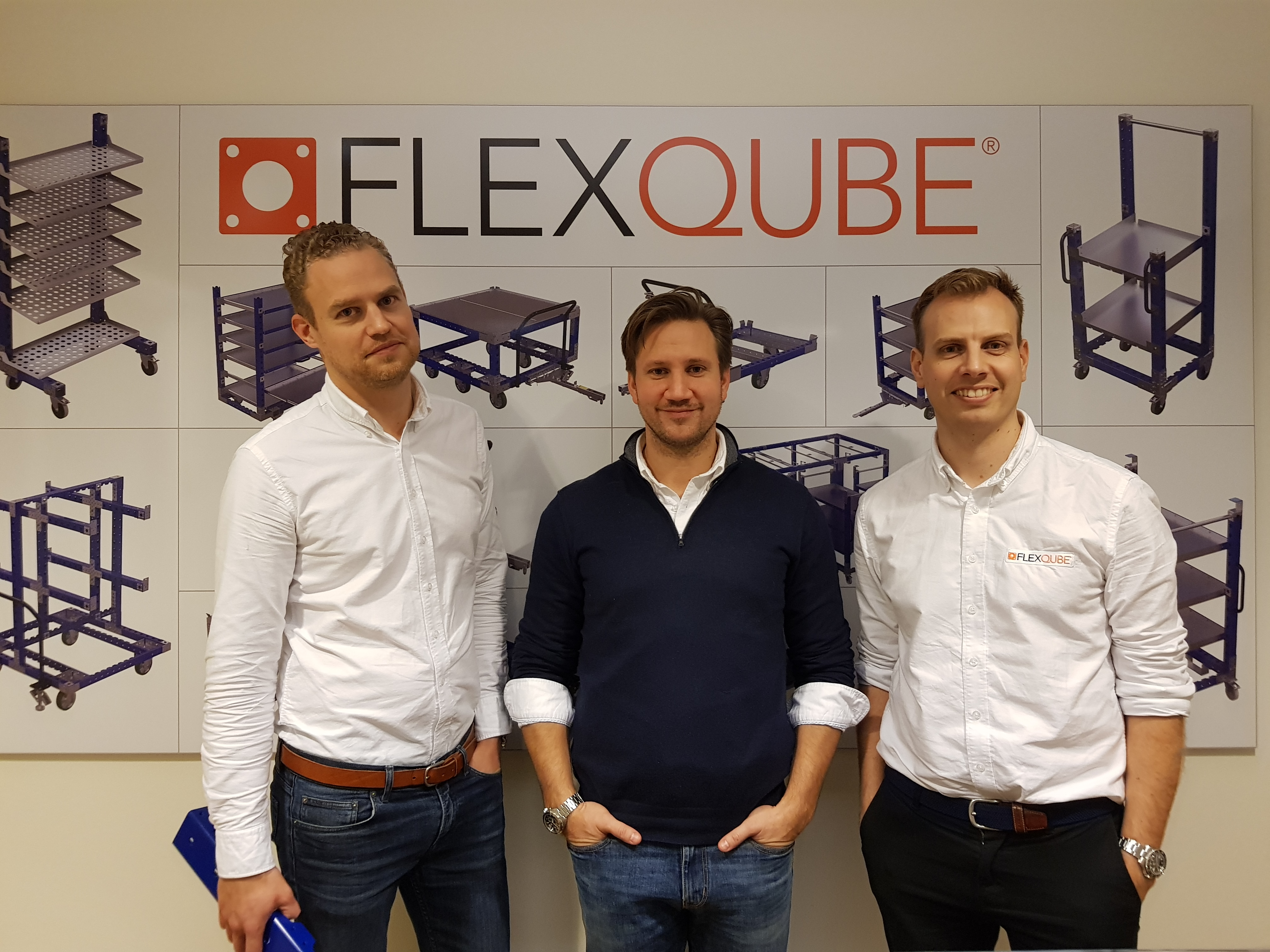The FlexQube founders at FlexQube HQ