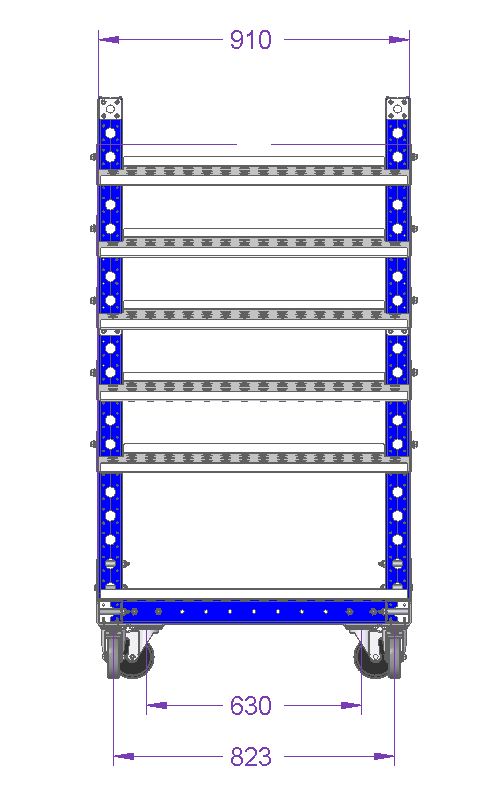 Removable Flow Shelf Cart – 910 x 560 mm
