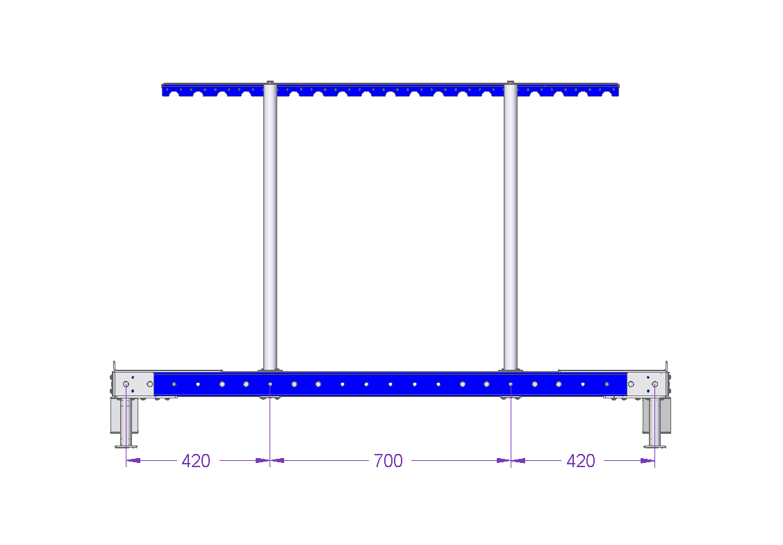Rack für Wandpaneele – 3640 × 1610 mm