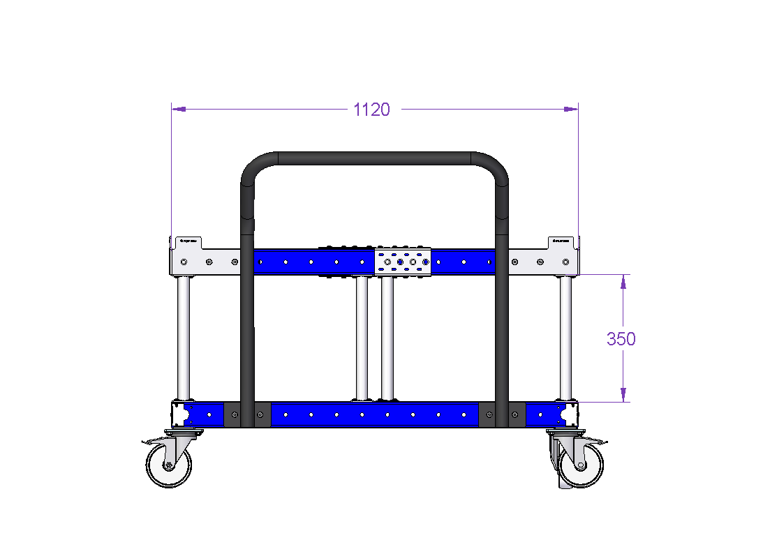 Manual handling pallet cart 1120 x 1050 mm