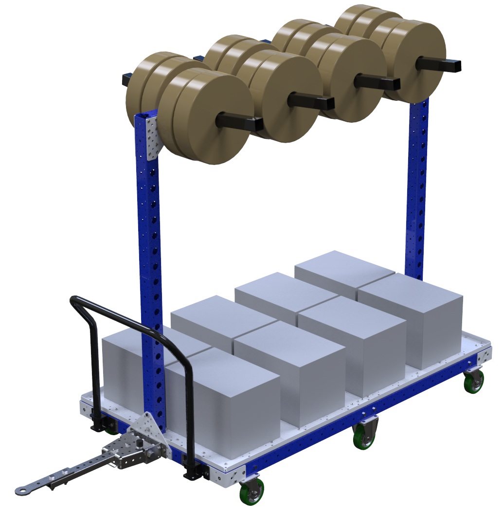 Modular & industrial material handling hanging cart by FlexQube
