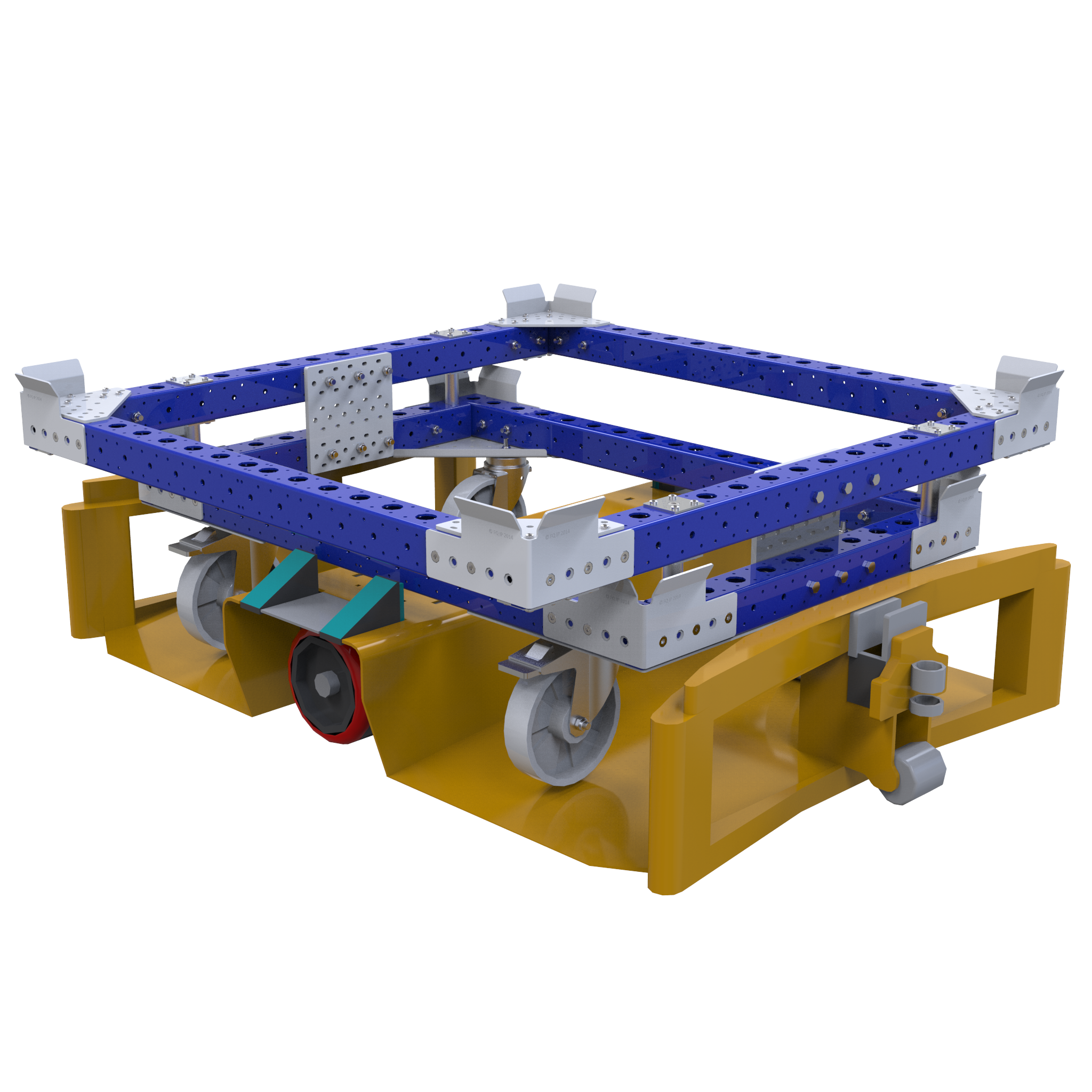 Pallet cart designed to be transported in Liftrunner frame.
