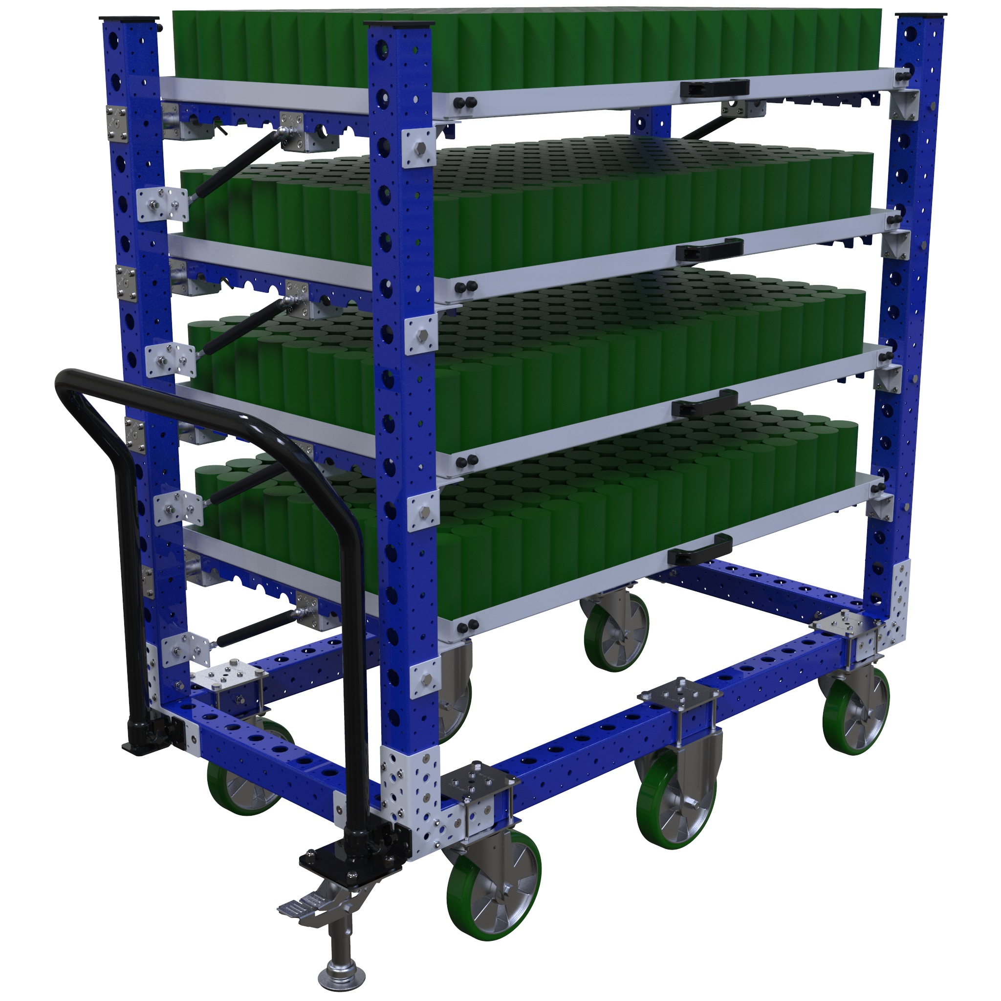 Carro con repisas abatibles - 1470 x 770 mm-1