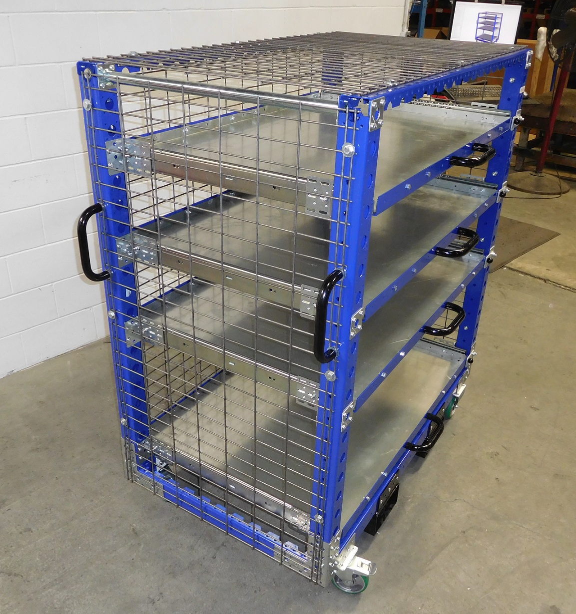 Extendable shelf cart – 1400 x 840 mm
