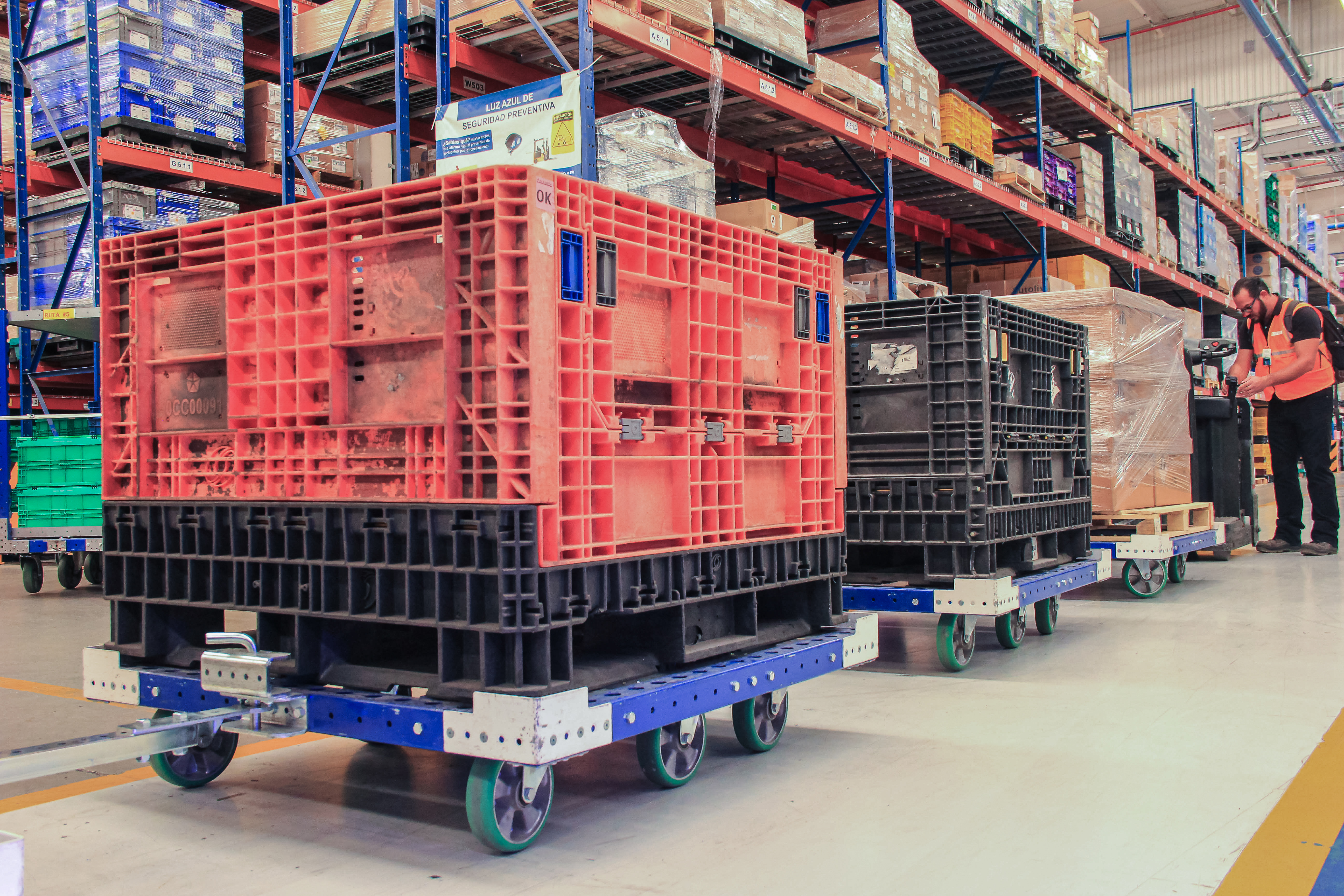 How To Increase Productivity Using Tugger Carts for Material Handling