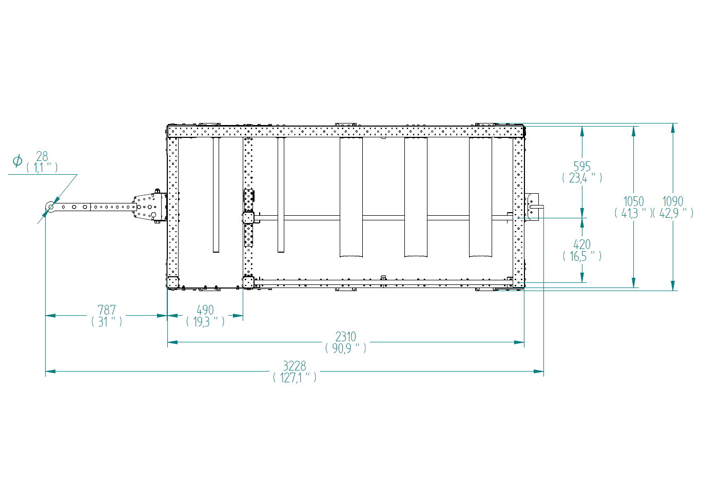 Durchlaufregalwagen – 840 × 1260 mm