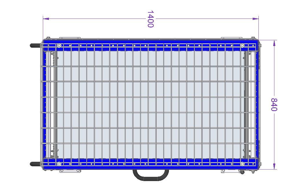 Extendable shelf cart – 1400 x 840 mm