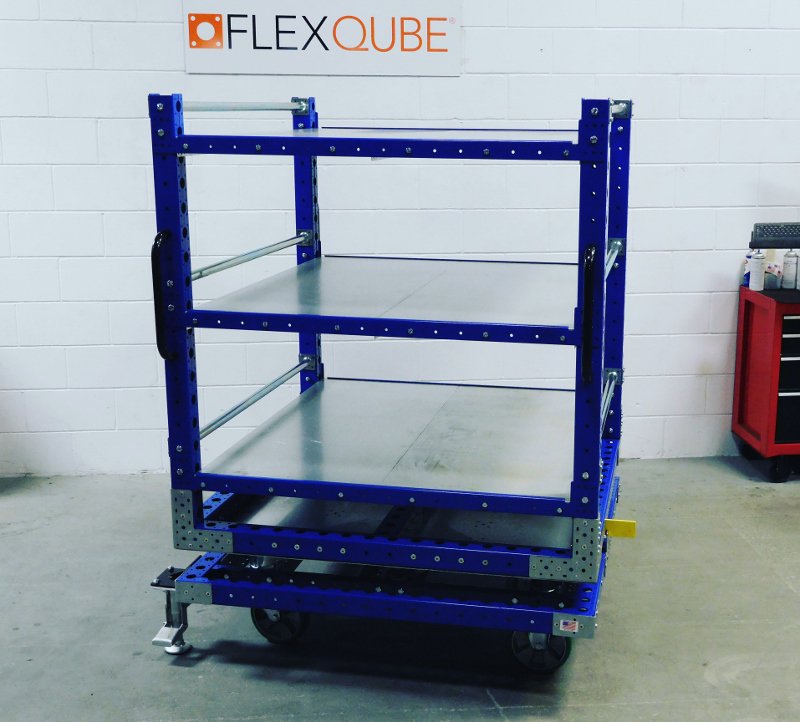 Modular & industrial material handling cart by FlexQube