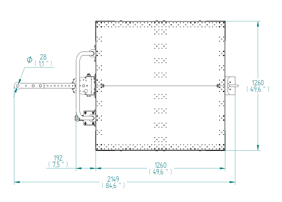 Palettenzugwagen – 1260 × 1260 mm