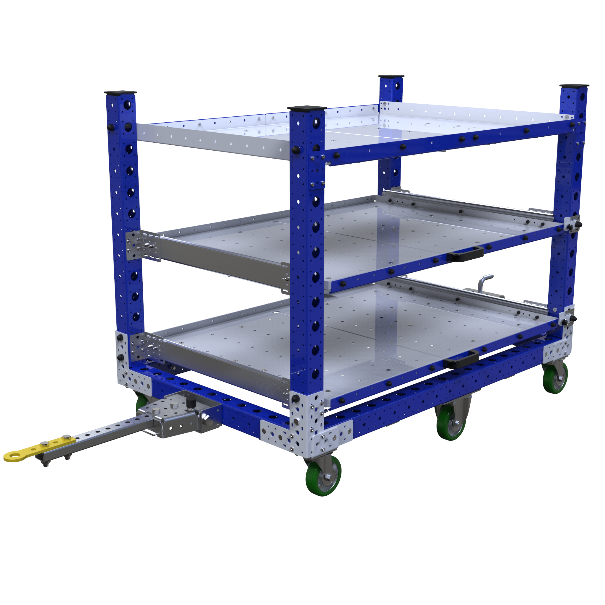 Carro remolcador con repisas extensibles - 1400 x 910 mm