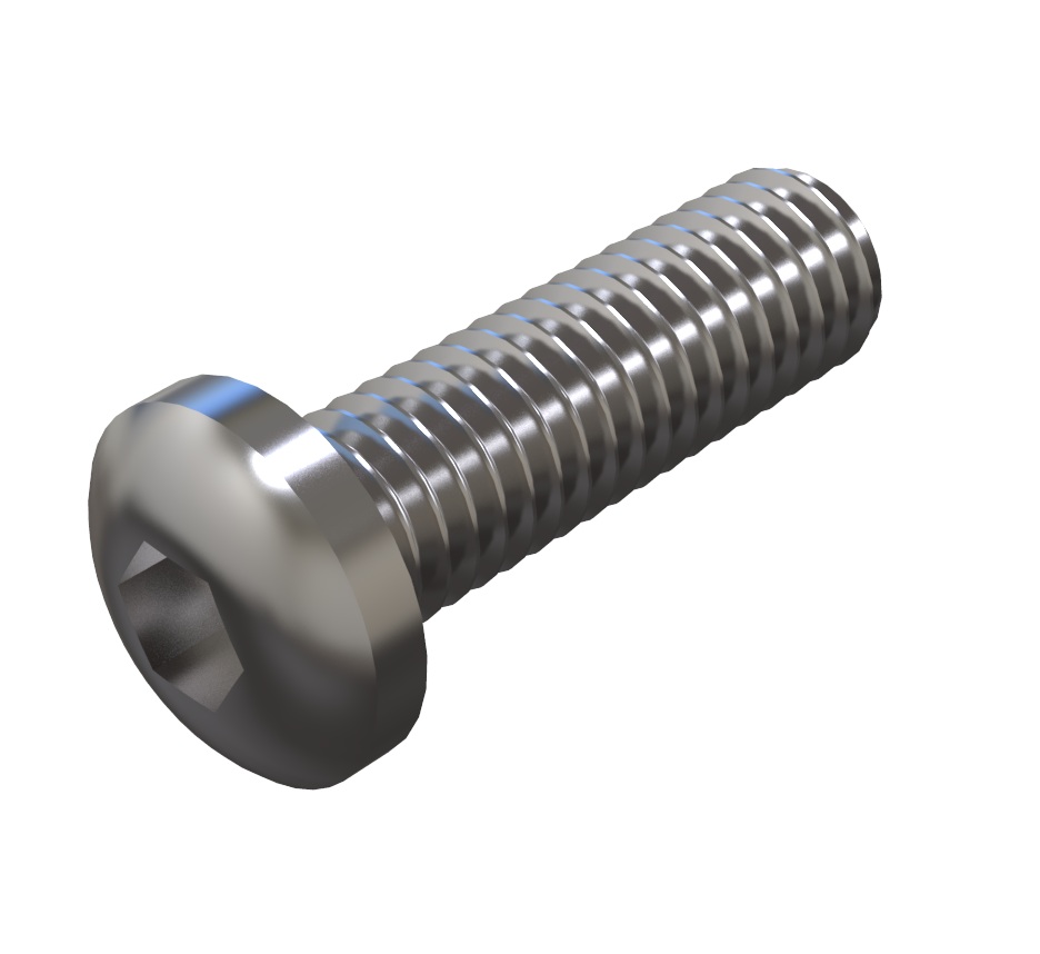 M6 x 20 K6S 10.9 Round Head (black)