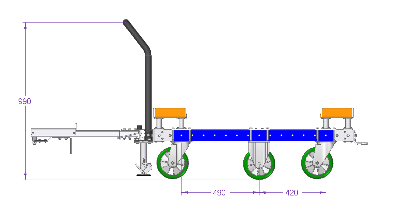 Tugger Train Cart – 50 x 50 Inches