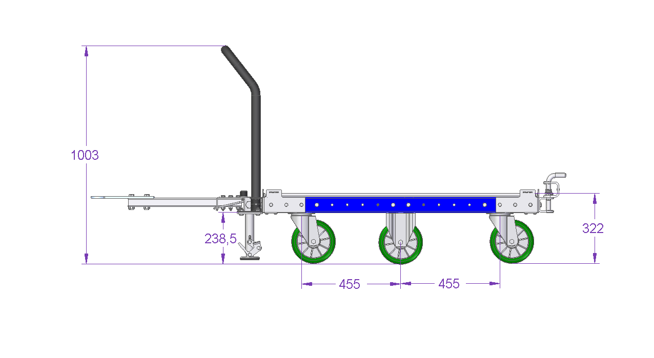 Carrito de Remolque de 50 x 50 pulgadas