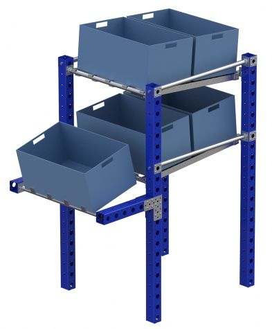 Flow Rack with Rollers