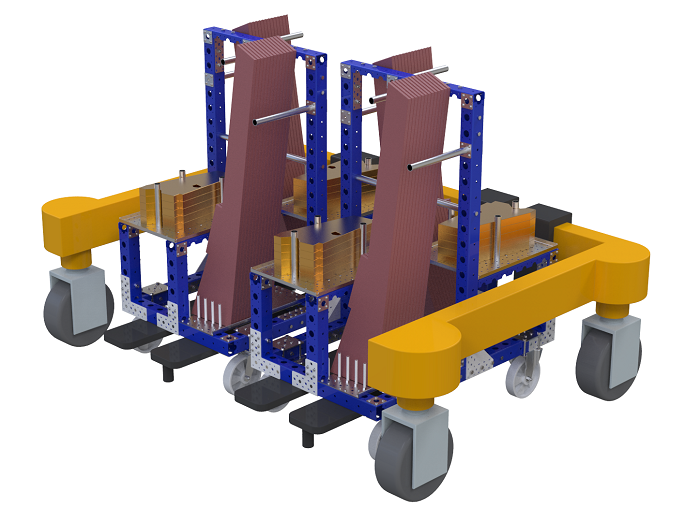 Modular & industrial material handling cart by FlexQube
