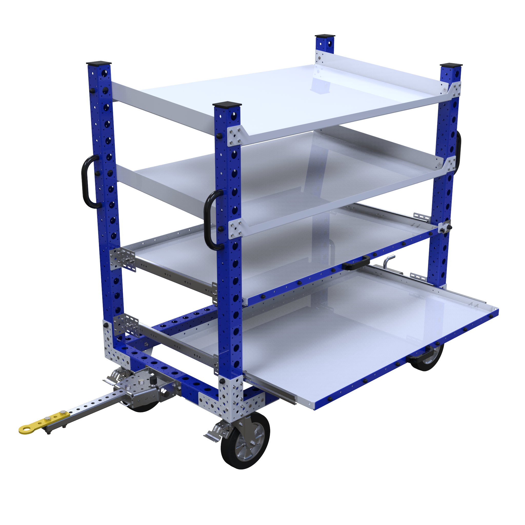 Carro remolcador con repisas - 1470 x 840 mm