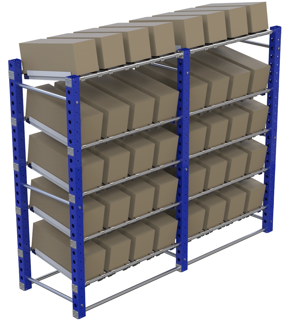 Modular & industrial material handling flow rack by FlexQube