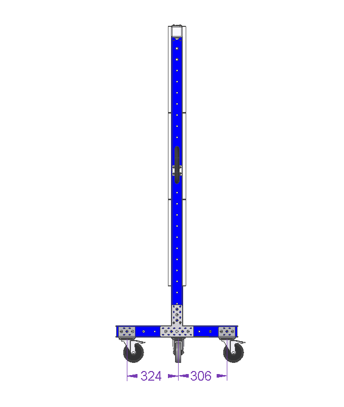 Carro de tablero perforado - 770 x 2310 mm