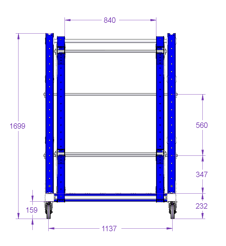 Carrito con Carrete - 840 x 1190 mm