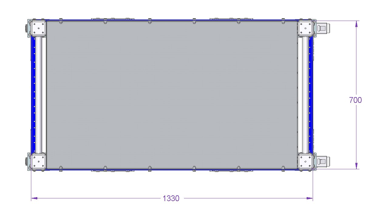 Carro de estantes planos - 1330 x 700 mm