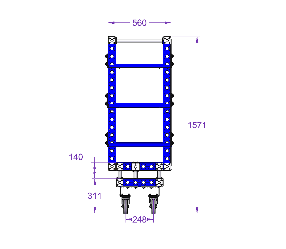 Shelf cart for E-frame