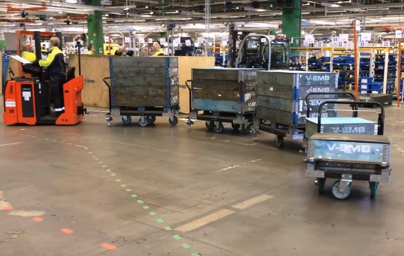 How to Start the Transition from Forklifts to a Tugger Train System
