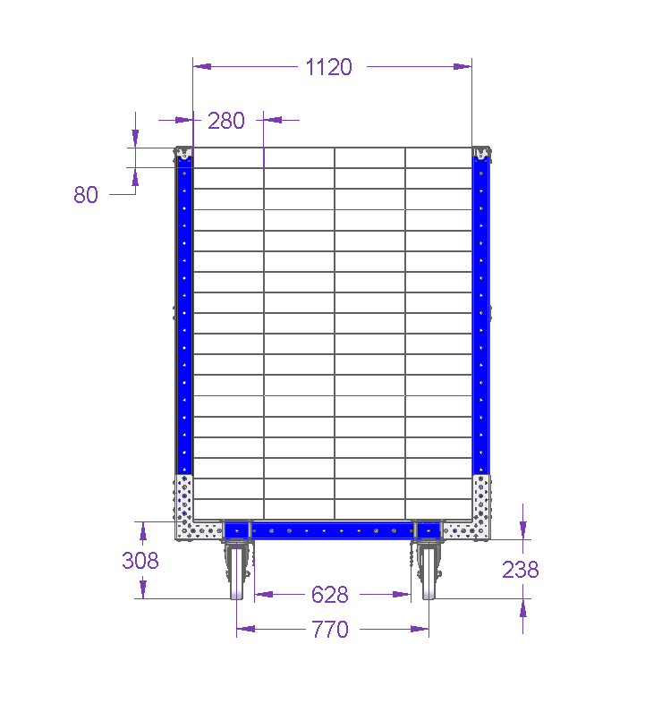 Carro compartimiento - 1260 x 840 mm