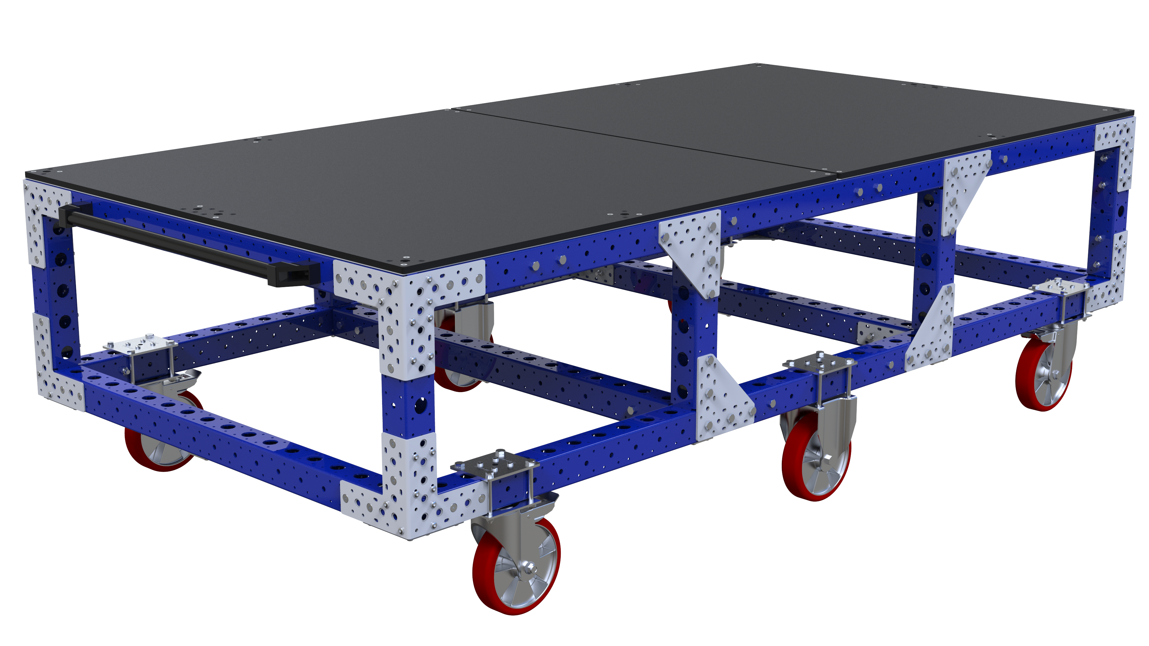 Pallet table cart 96 x 50 inch with a max loading capacity of 2720 kg / 6000 lbs.