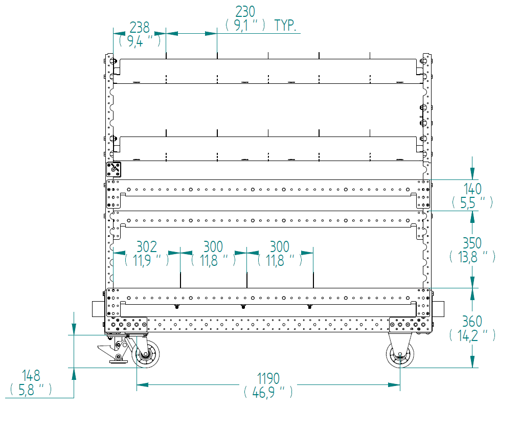 Kit-Wagen – 840 × 1470 mm