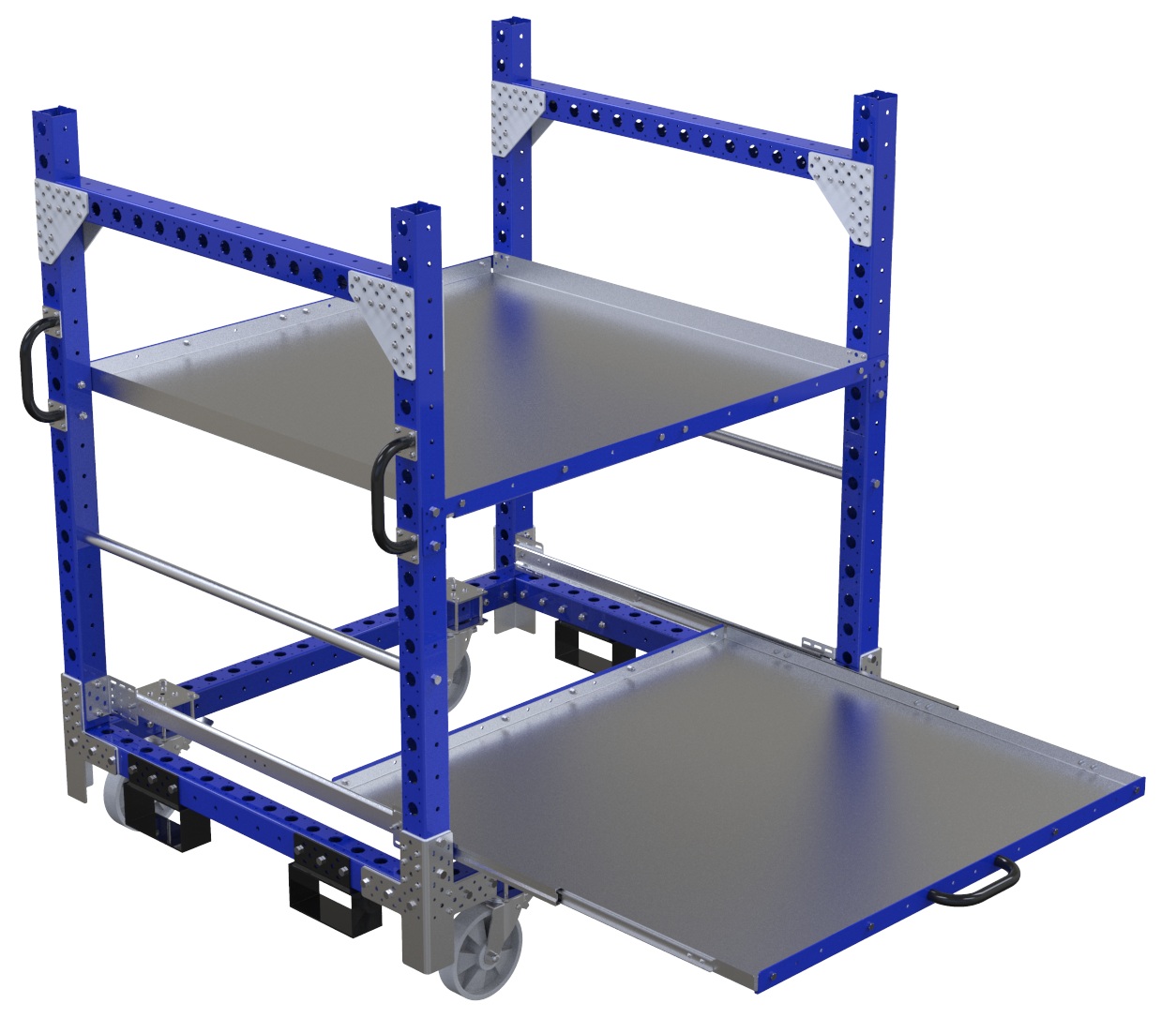 Modular & industrial material handling shelf cart by FlexQube