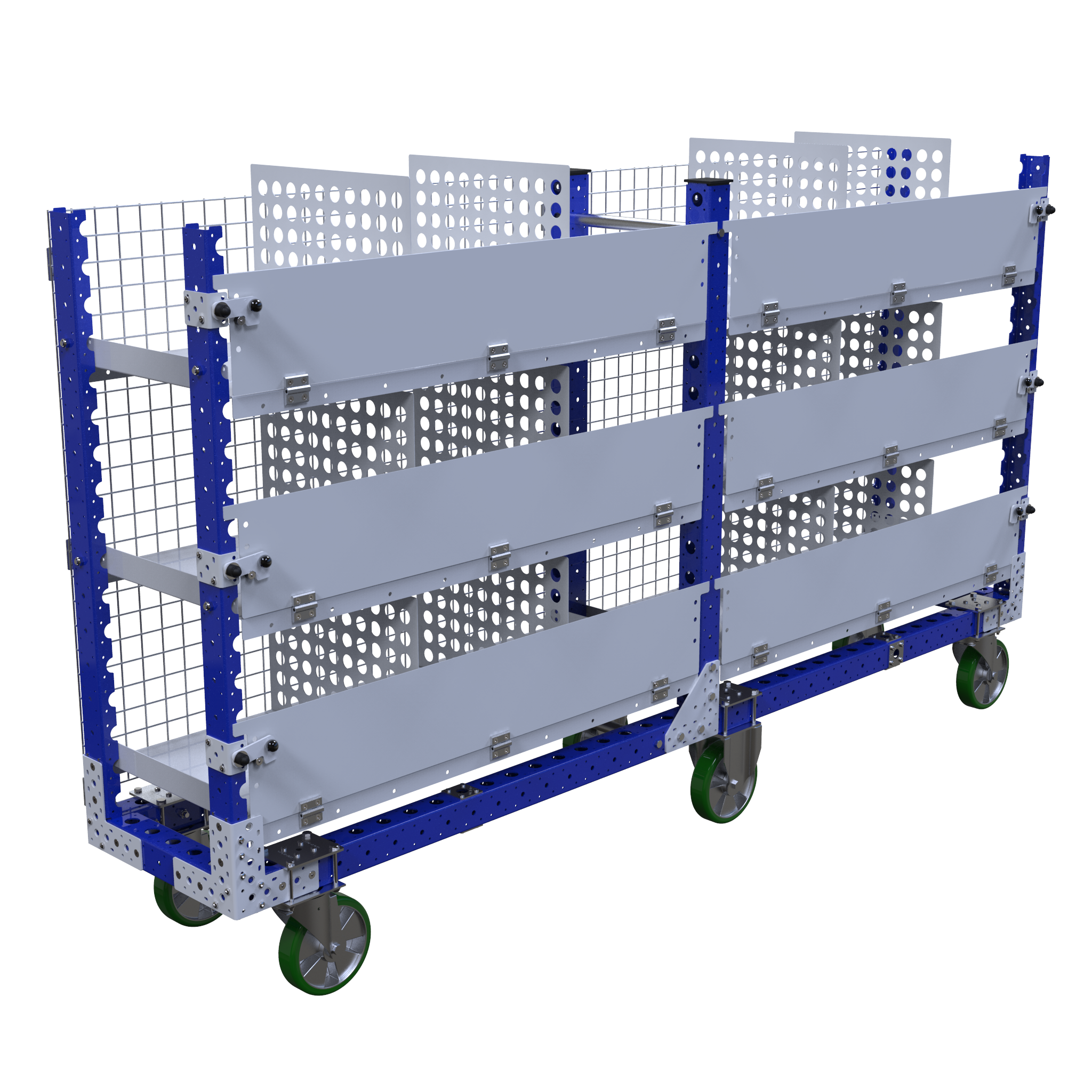 Carro con repisas de flujo - 2660 x 490 mm