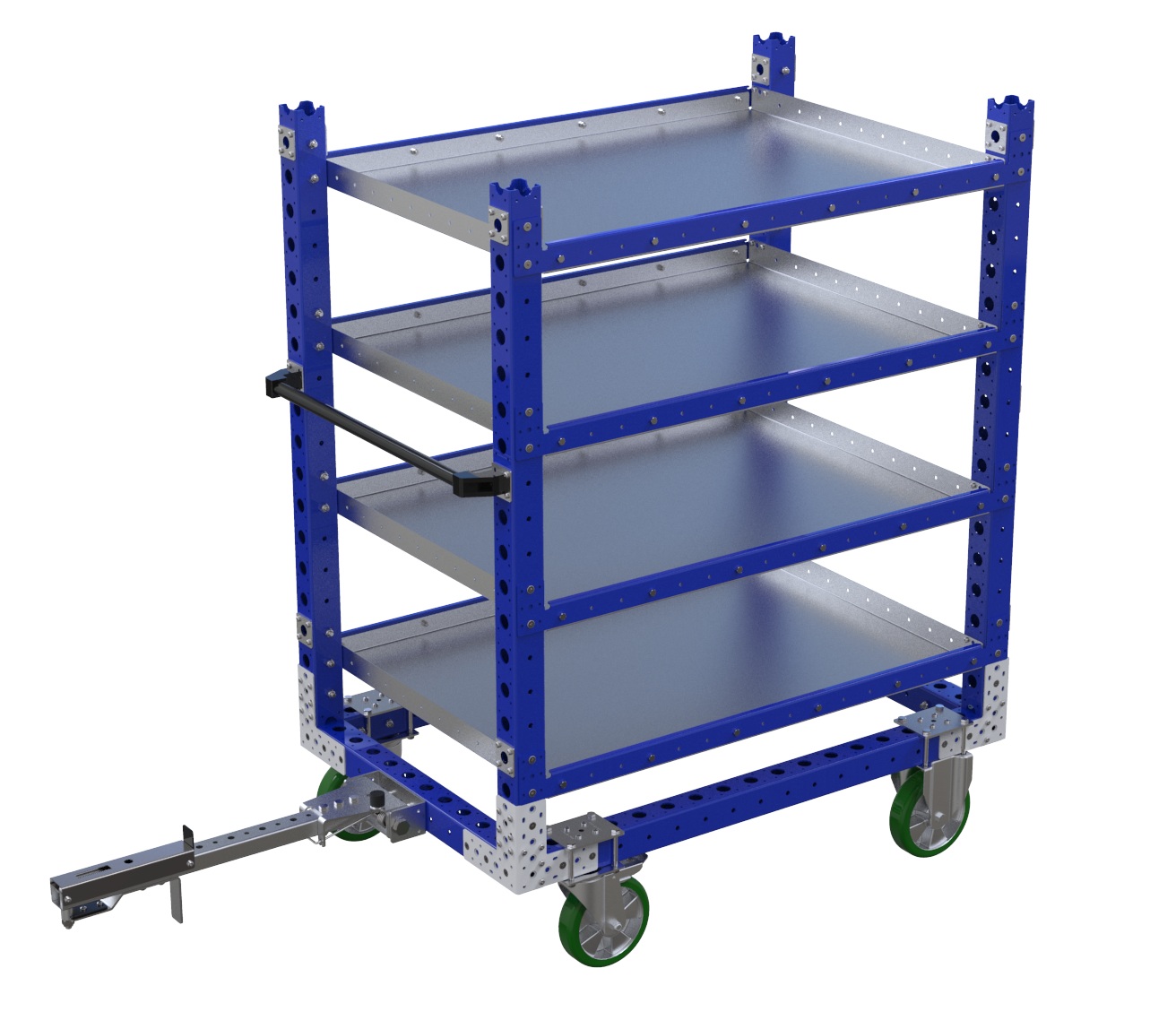 Carro de estantes de 1260 x 840 mm para contenedores de plástico