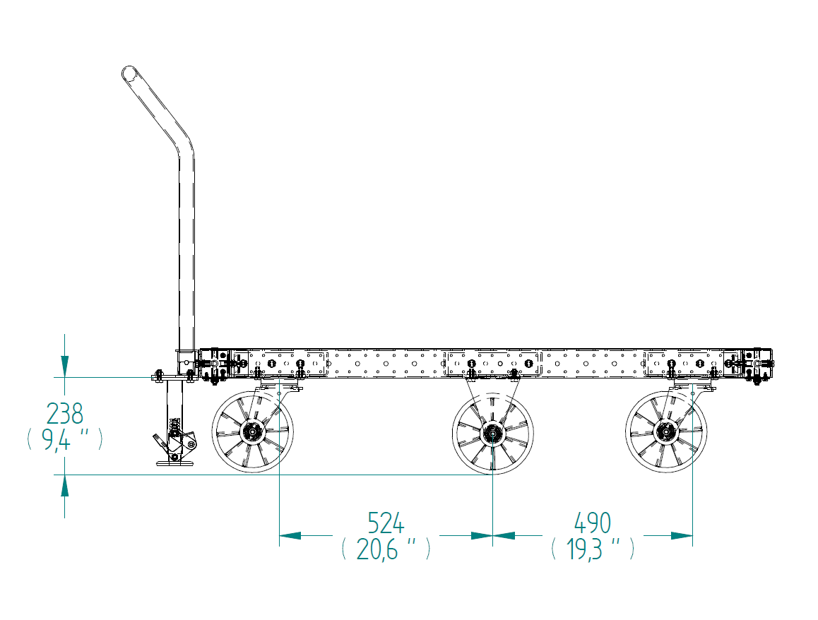 Flachladeflächenwagen – 1260 × 1400 mm