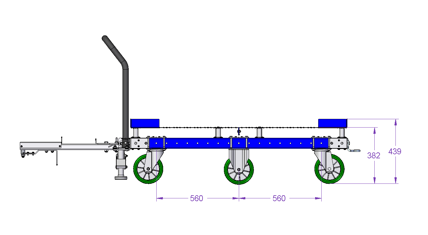 Flat Deck Engine Cart - 50 x 58 inch