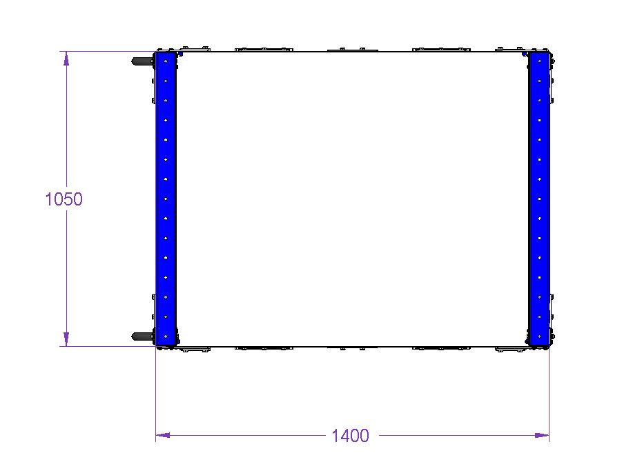 Carro de estante de flujo - 1050 x 1400 mm