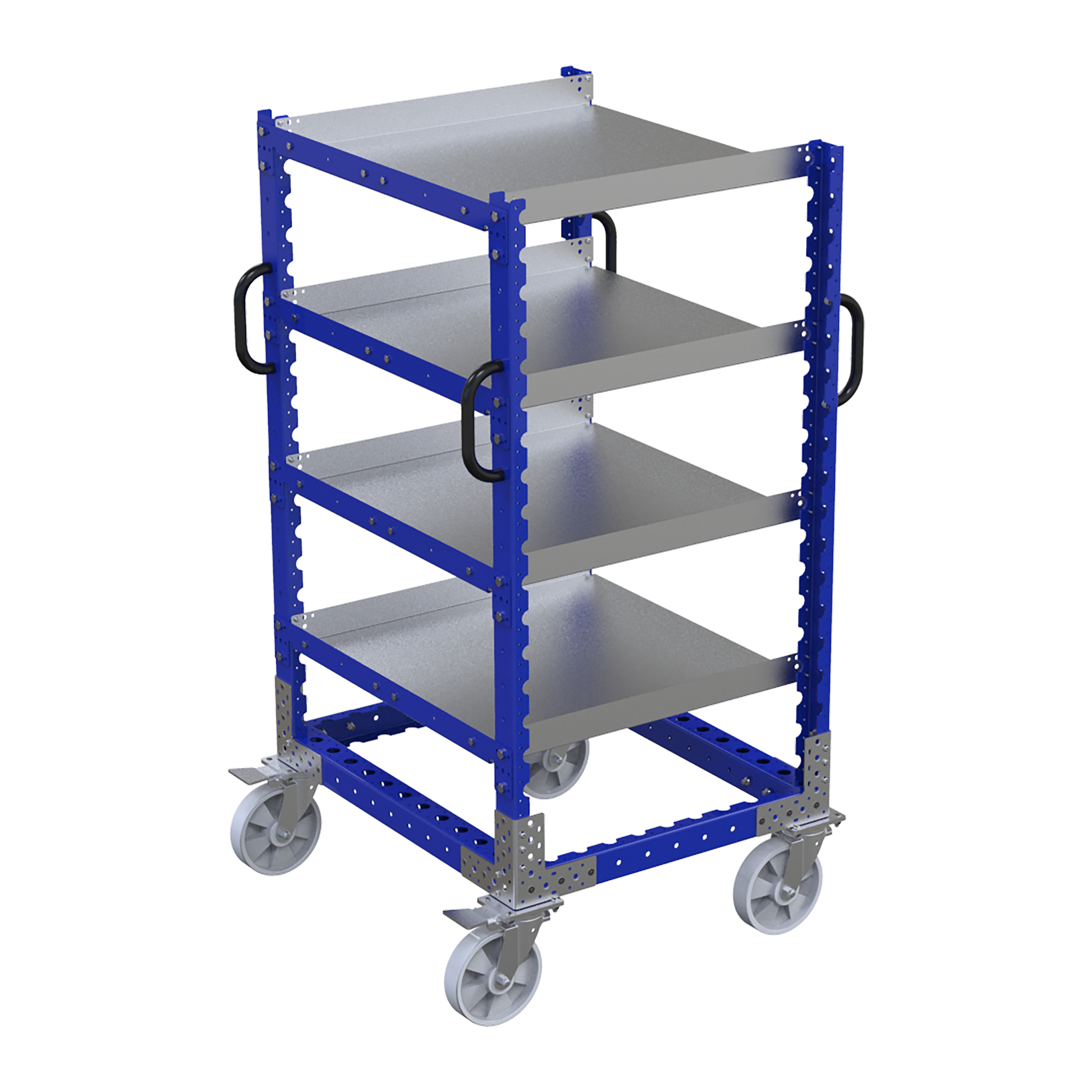 Carro con estantes planos - 770 x 770 mm