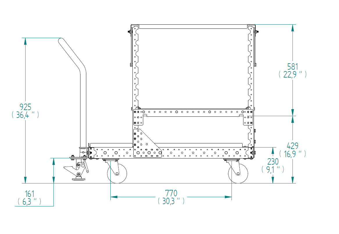 Regalwagen – 770 × 1050 mm