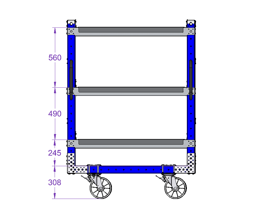 Flow Shelf Cart 1190 x 770 mm (47 x 30 inch)