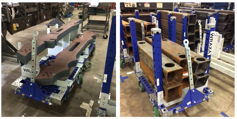Carritos de manejo de materiales FlexQube en AGCO