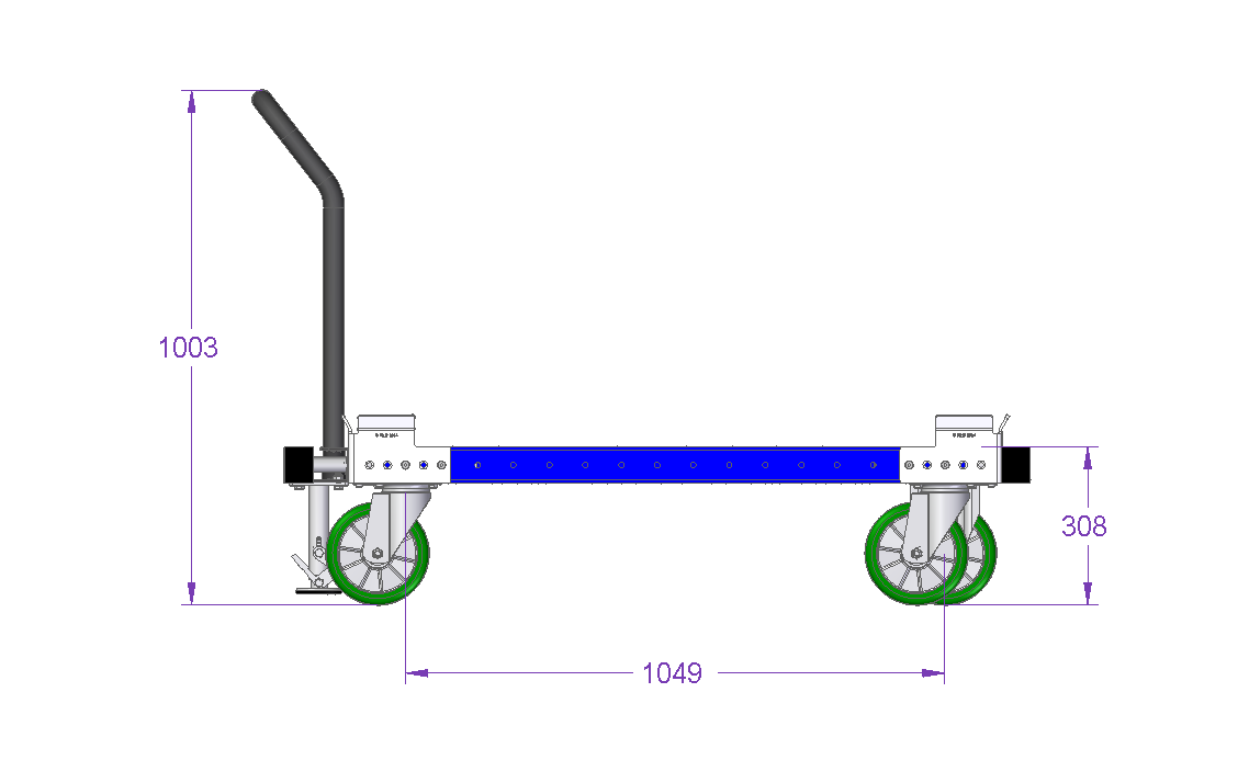 Carro para tarimas - 1260 x 1260 mm