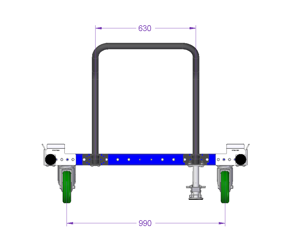 Carro para tarimas - 1260 x 1260 mm