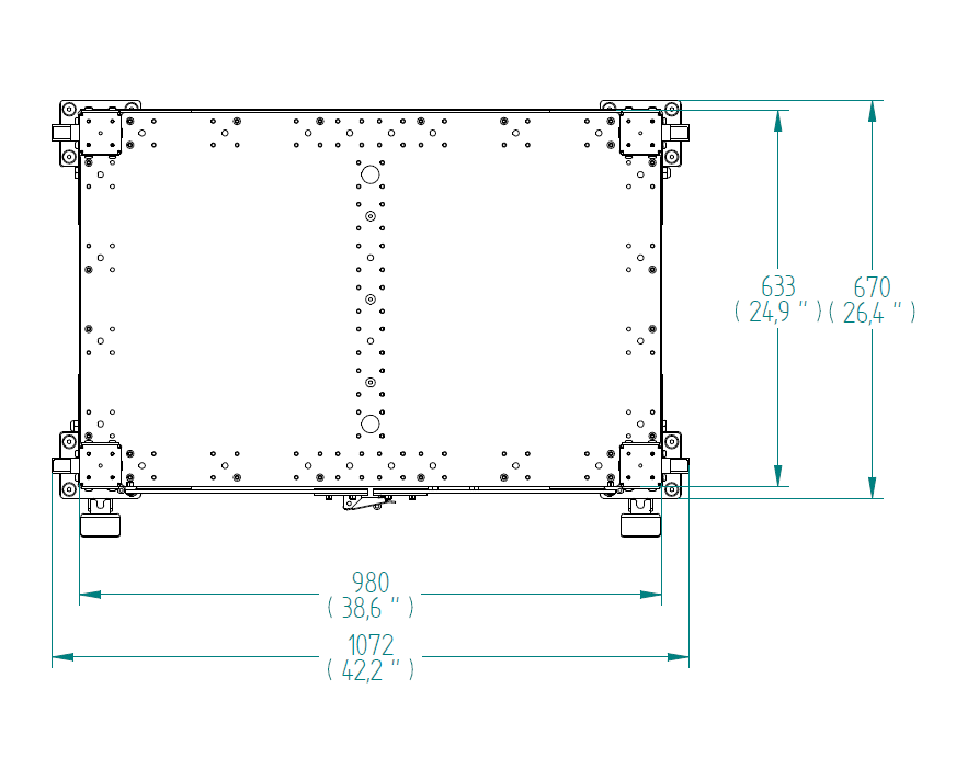 Cart for trays – 980 x 630 mm