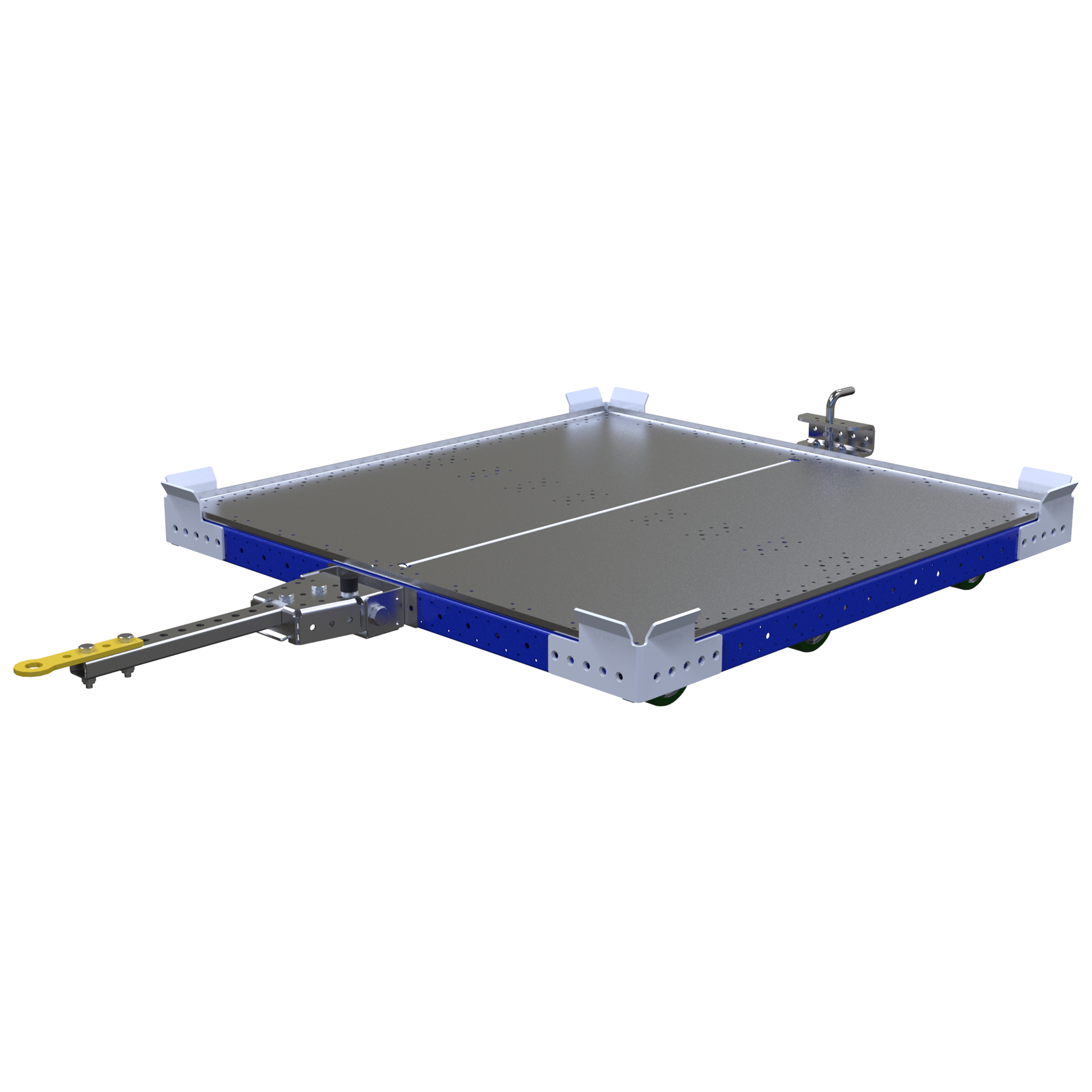 Low Rider Flat Deck Tugger Cart - 1260 x 1260 mm