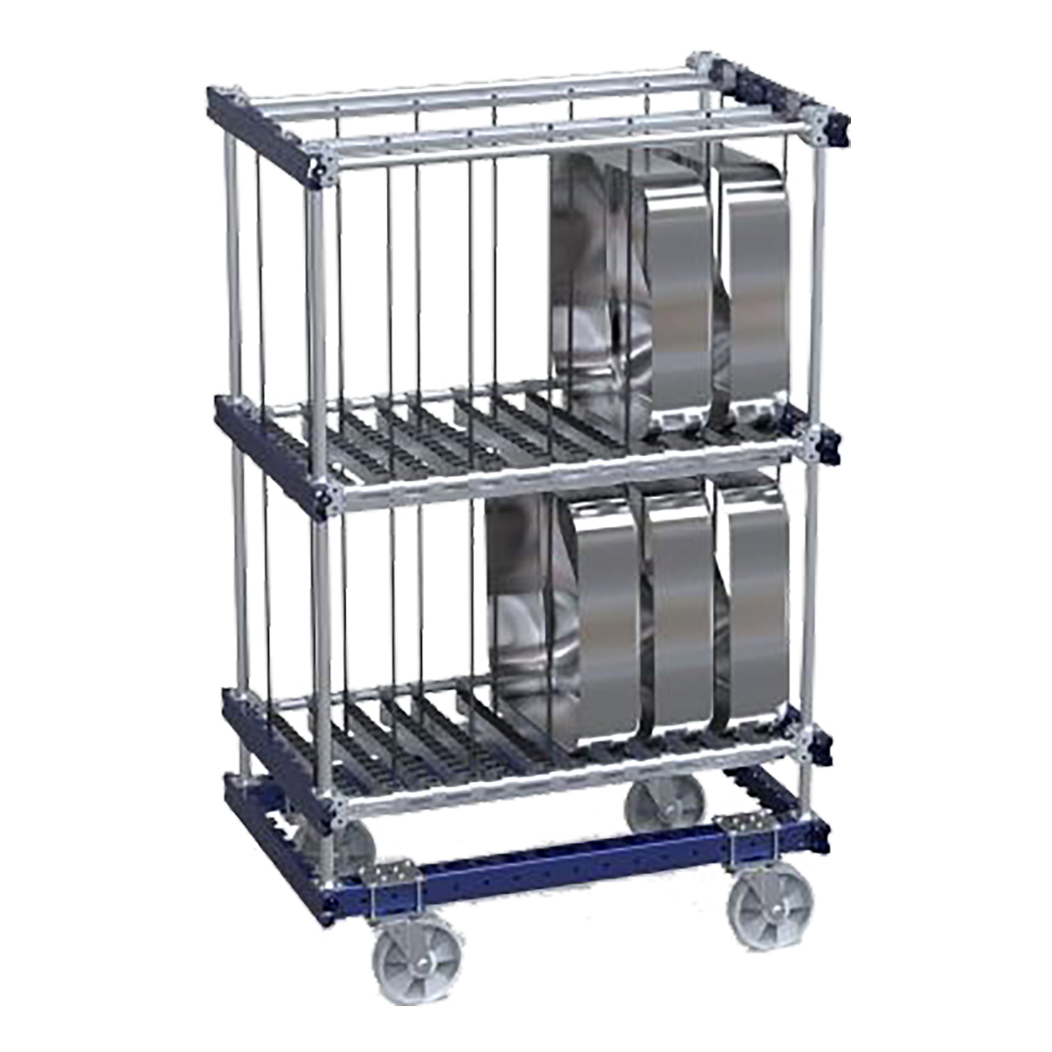 Kit-Wagen mit Walzen und Trennwänden