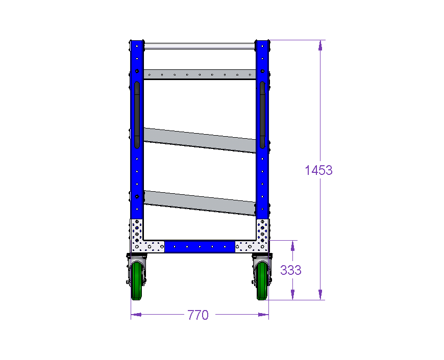 Shelf Cart for Totes 55 x 30.5 inch